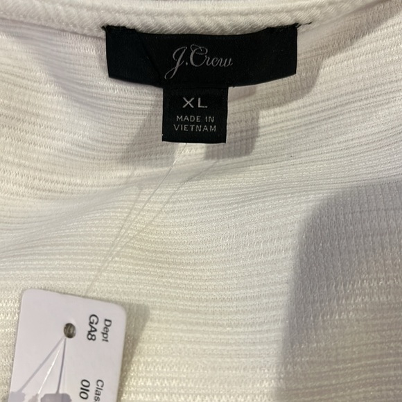 J.Crew Women’s Size XL White Button‎ Front Tie Bottom Top NWT - Picture 4 of 6